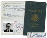 Moe Howard Twice-Signed Passport